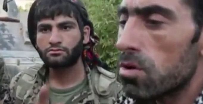 Şemdinli'de yol kesip BDP'lilerle kucaklaşan PKK'lı terörist Menbiç'te görüntülendi