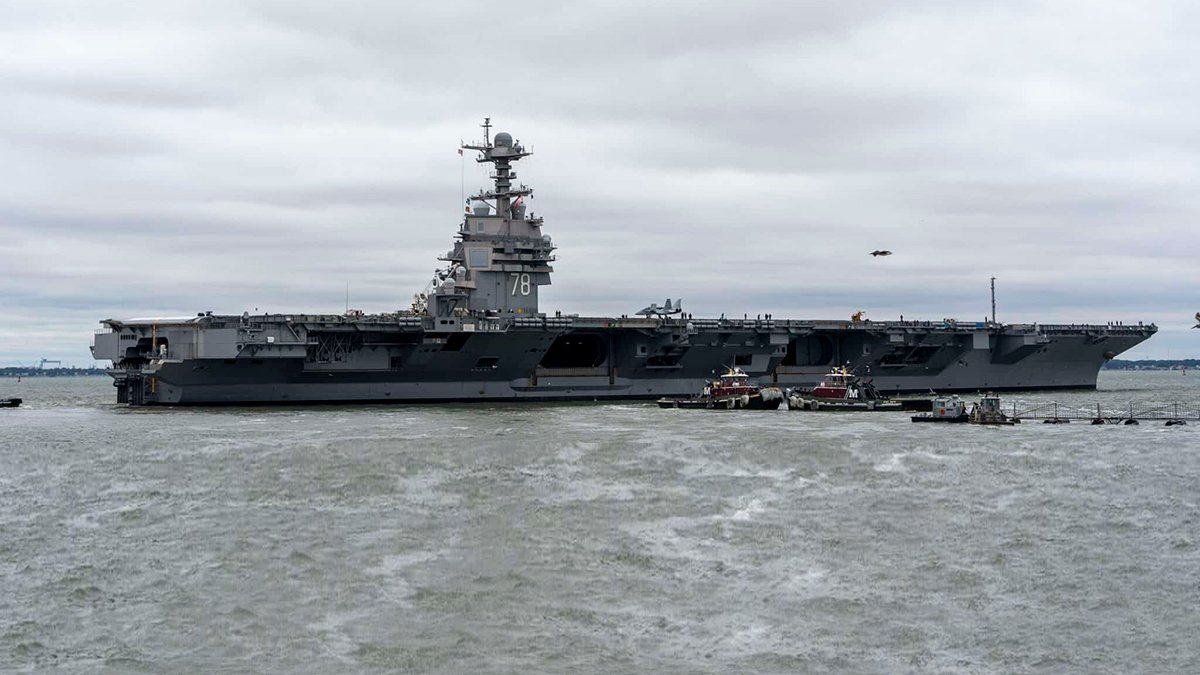 ABD'nin son nesil uçak gemisi USS Gerald R. Ford, ilk büyük görevine doğru yola çıktı