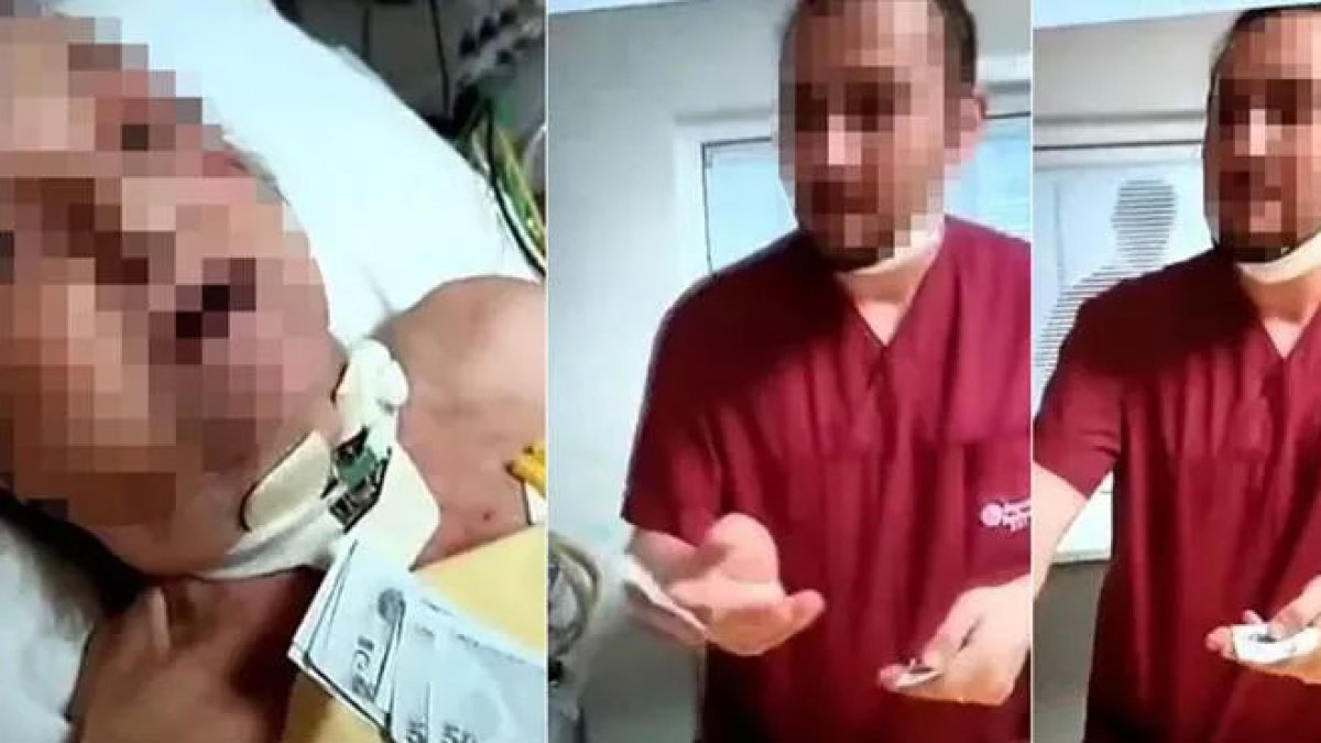 Hastanede yaşlı kadınla alay eden personelden ilginç savunma: Oyun oynadık