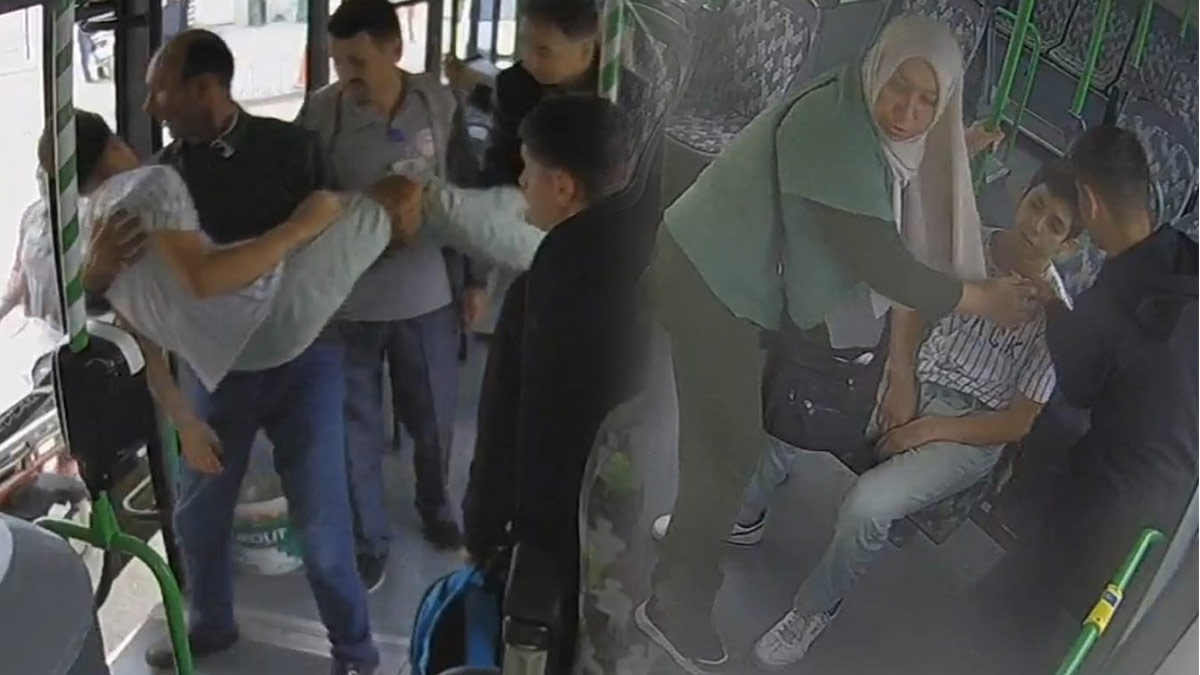 Otobüs şoföründen hayat kurtaran manevra