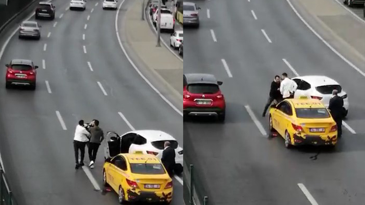 Yolcu, kaza yapan taksi şoförüne kafa attı