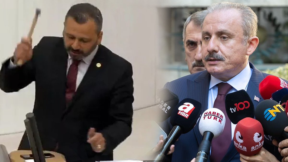 Meclis'te 'çekiçli eyleme' Şentop'tan açıklama: Kürsüler şov yeri değil