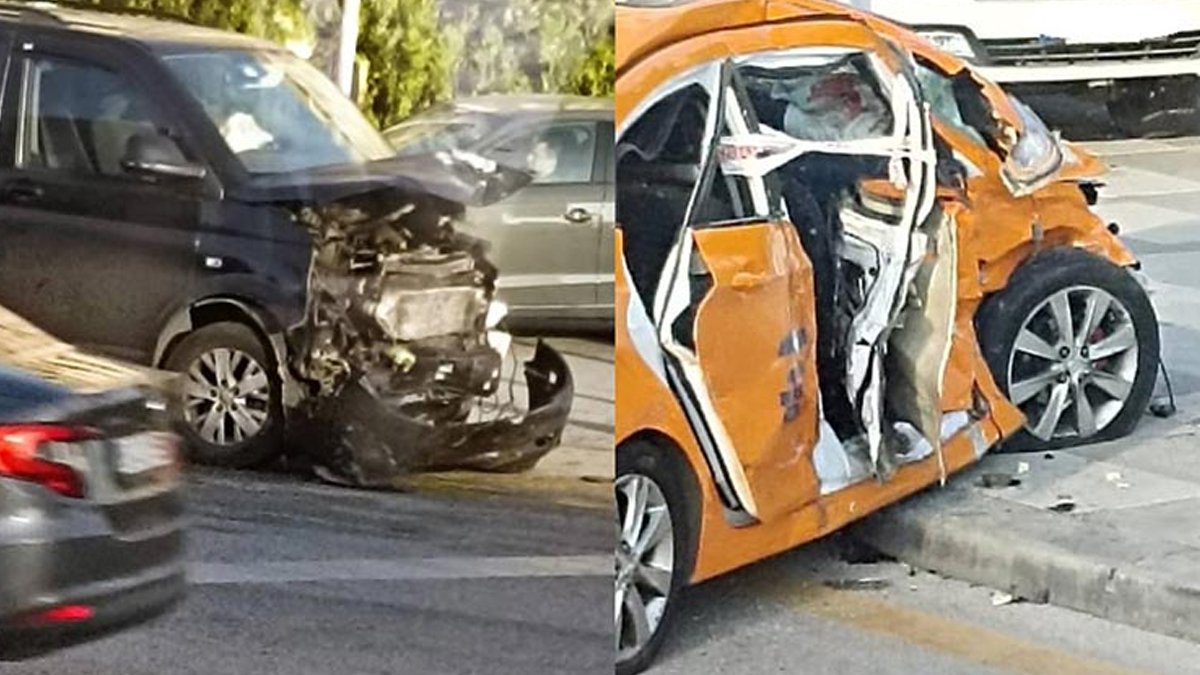 HDP'li vekilleri taşıyan araç ile taksi çarpıştı: Taksi şoförü hayatını kaybetti