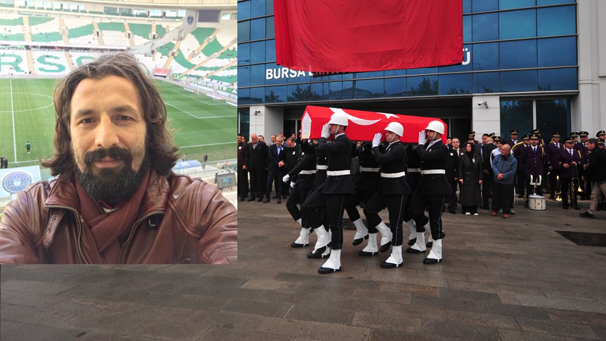 Eşinden şiddet gören kadını kurtarmak isterken şehit düşen polis için tören