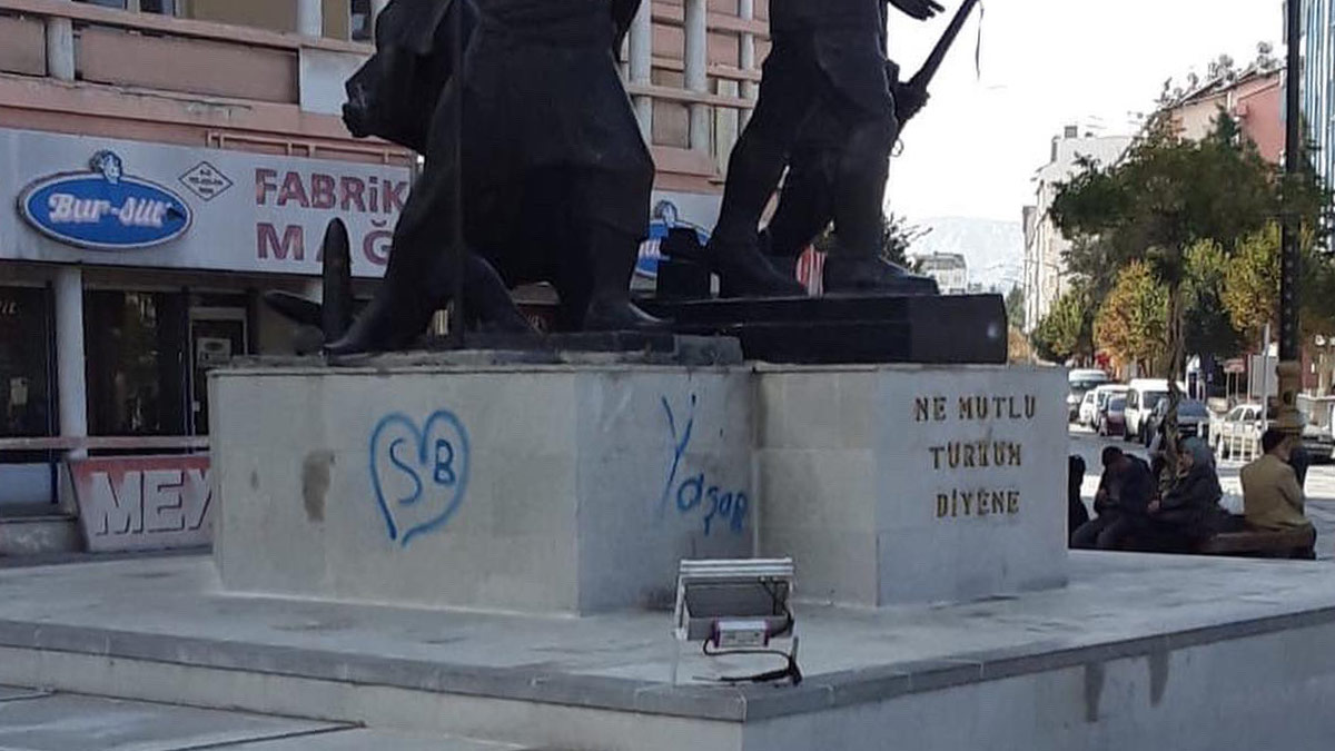 Burdur'da Mustafa Kemal Atatürk'e saygısızlık