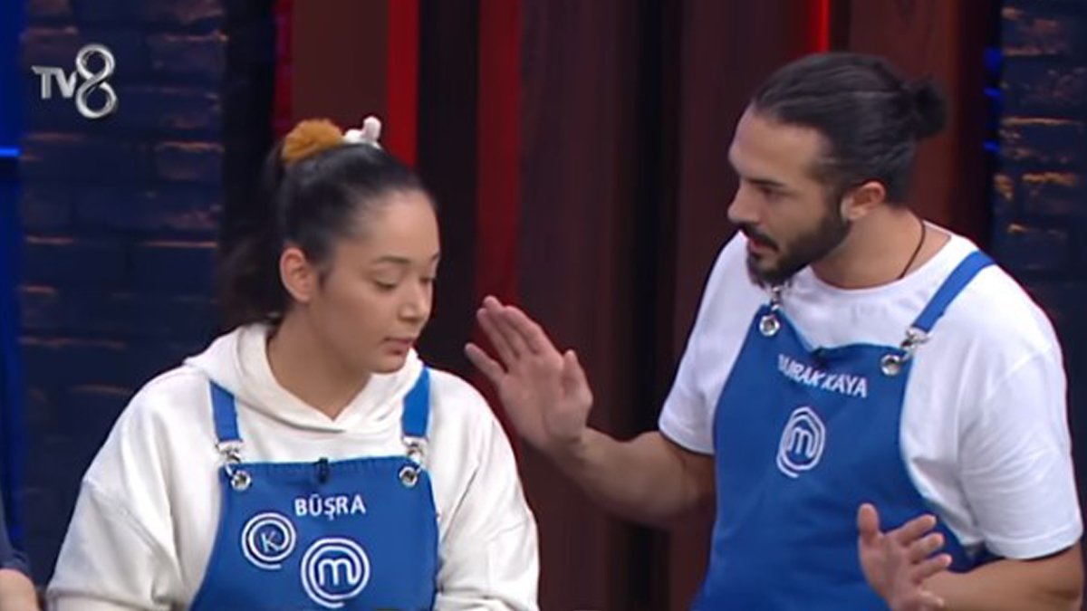 MasterChef Burak ile Büşra'dan olay kavga! Stüdyoda ipler koptu