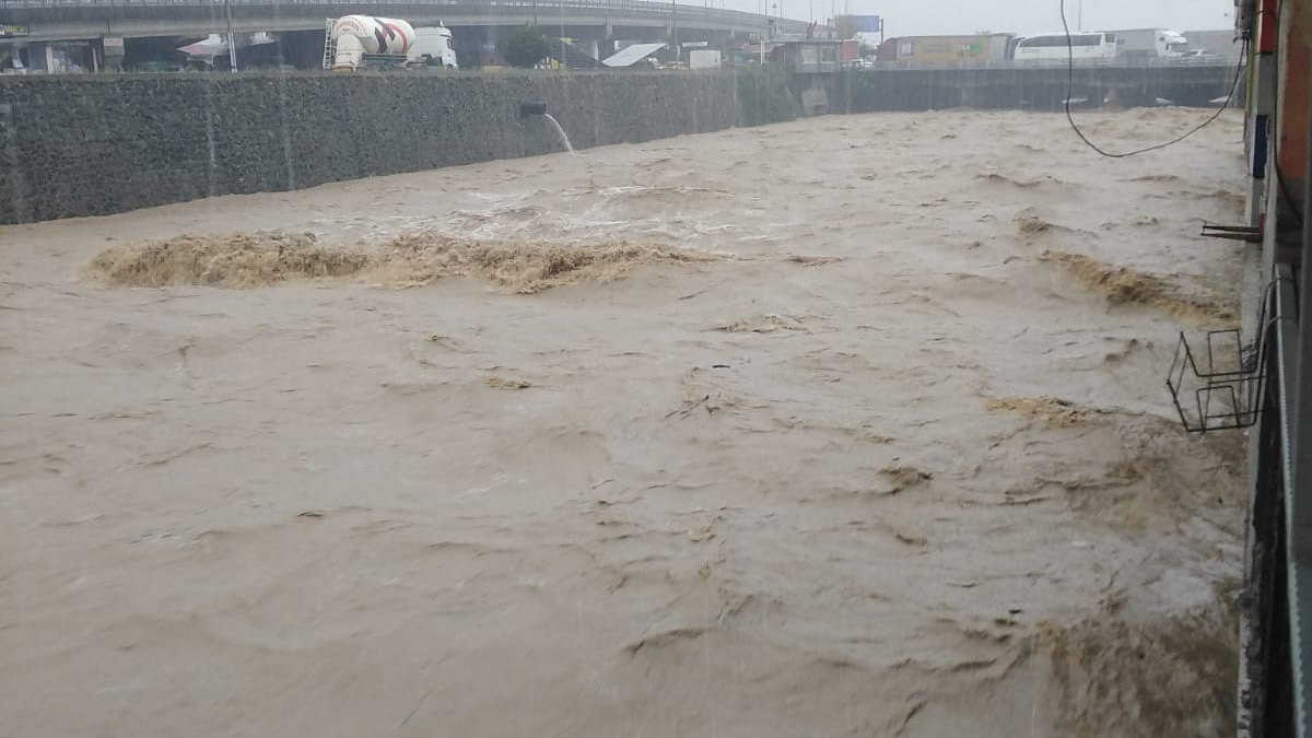 Artvin'de sağanak! Cadde ve sokaklar göle döndü