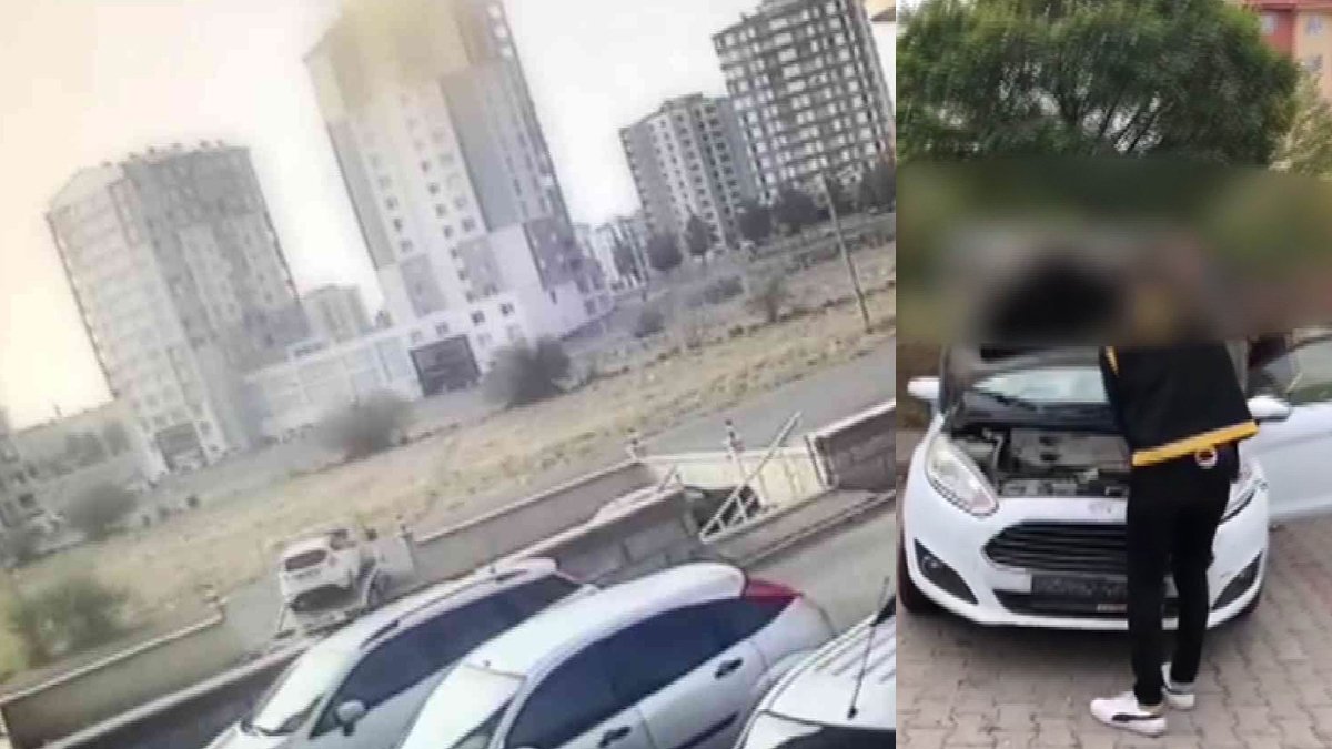 Böylesi görülmedi: Yüzsüz hırsızlar öyle bir şeyle otomobil çaldılar ki...