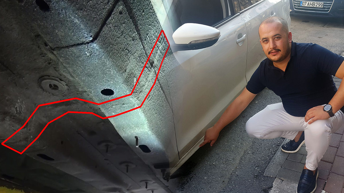 'Hasarsız' raporu verilen aracın önü 2013, arkası 2015 model çıktı