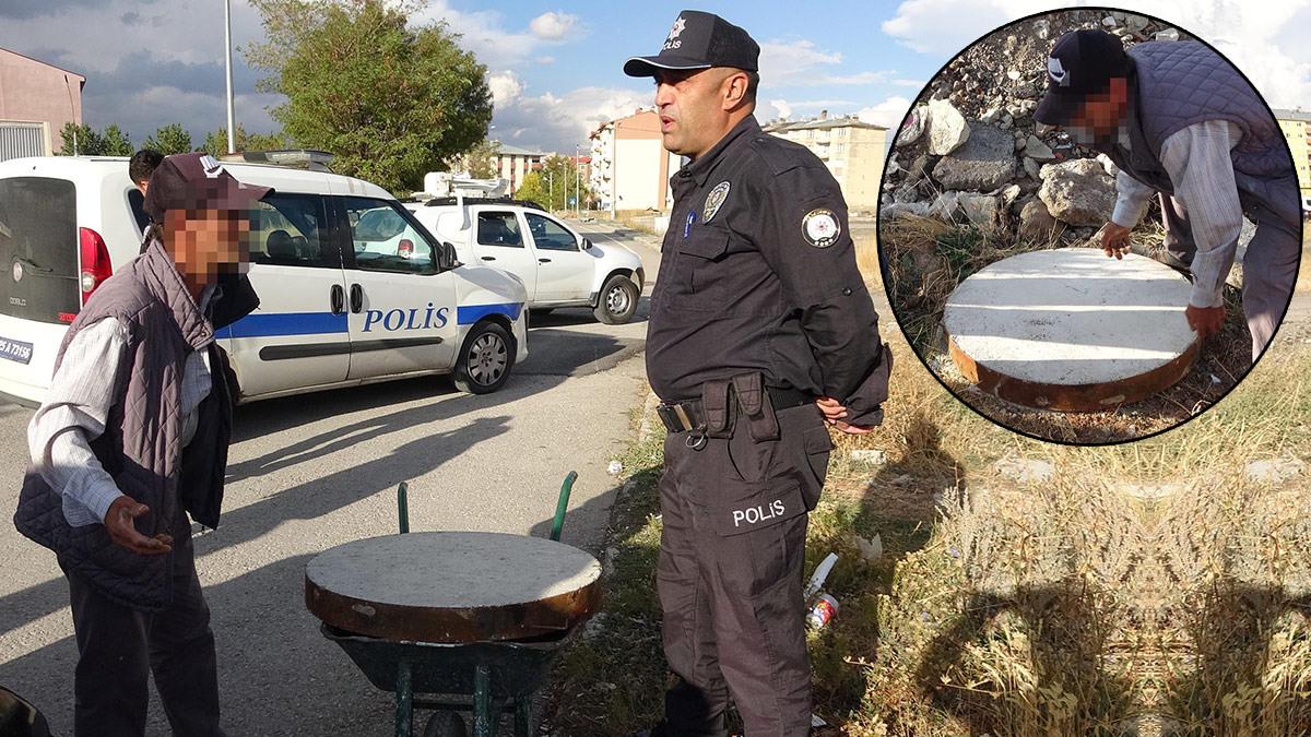 Rögar kapağını çalarken polise yakalandı: Hırsız değilim, lazımdı götürdük