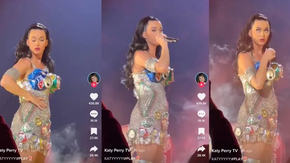 Katy Perry'nin 'düşen gözü' viral oldu