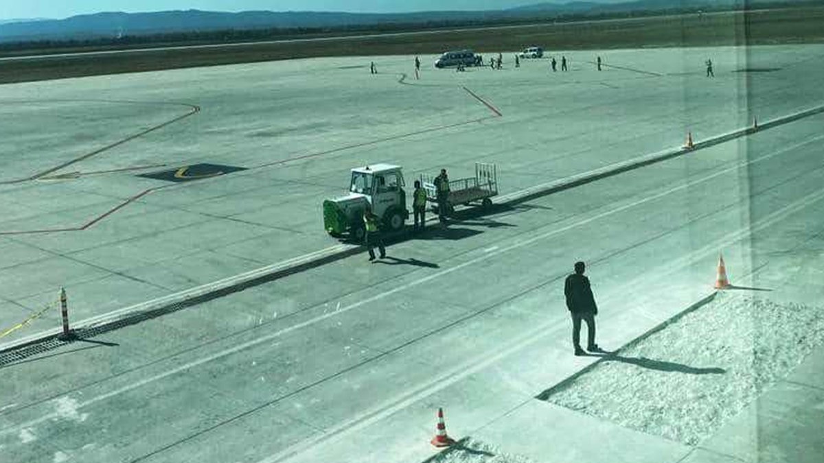 Zarar üstüne zarar yazan Zafer Havalimanı'nda tatbikat yapıldı