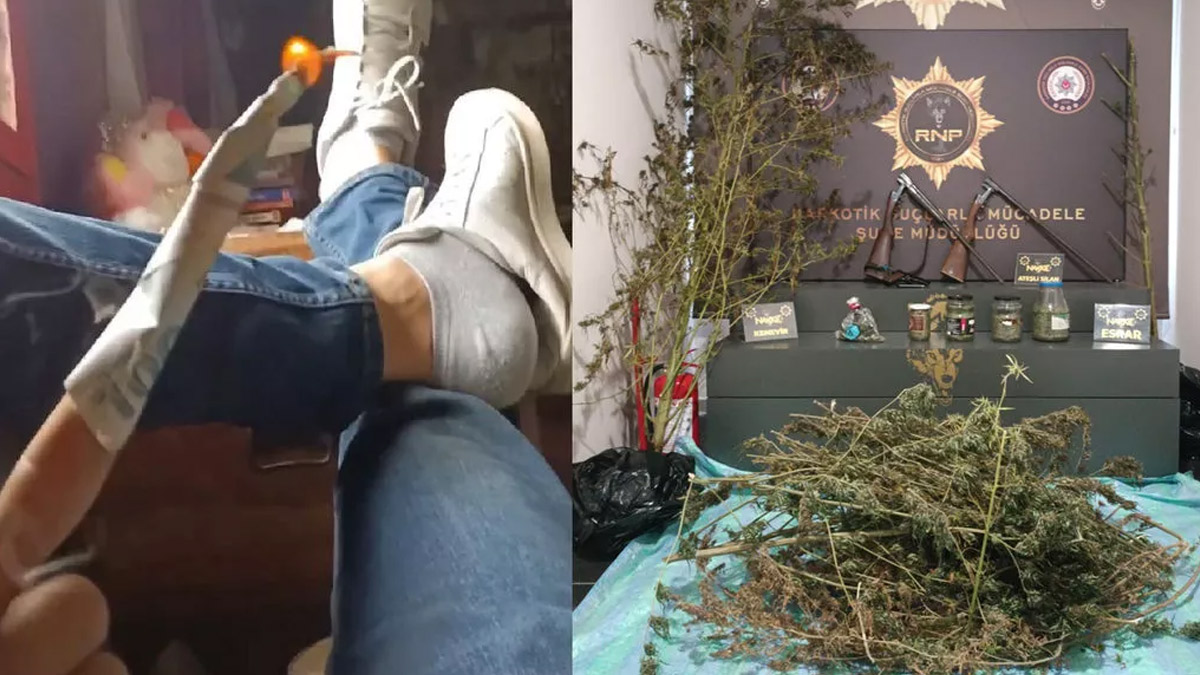 Türk lirasını yakıp uyuşturucu paylaşımı yapan şahıs tutuklandı