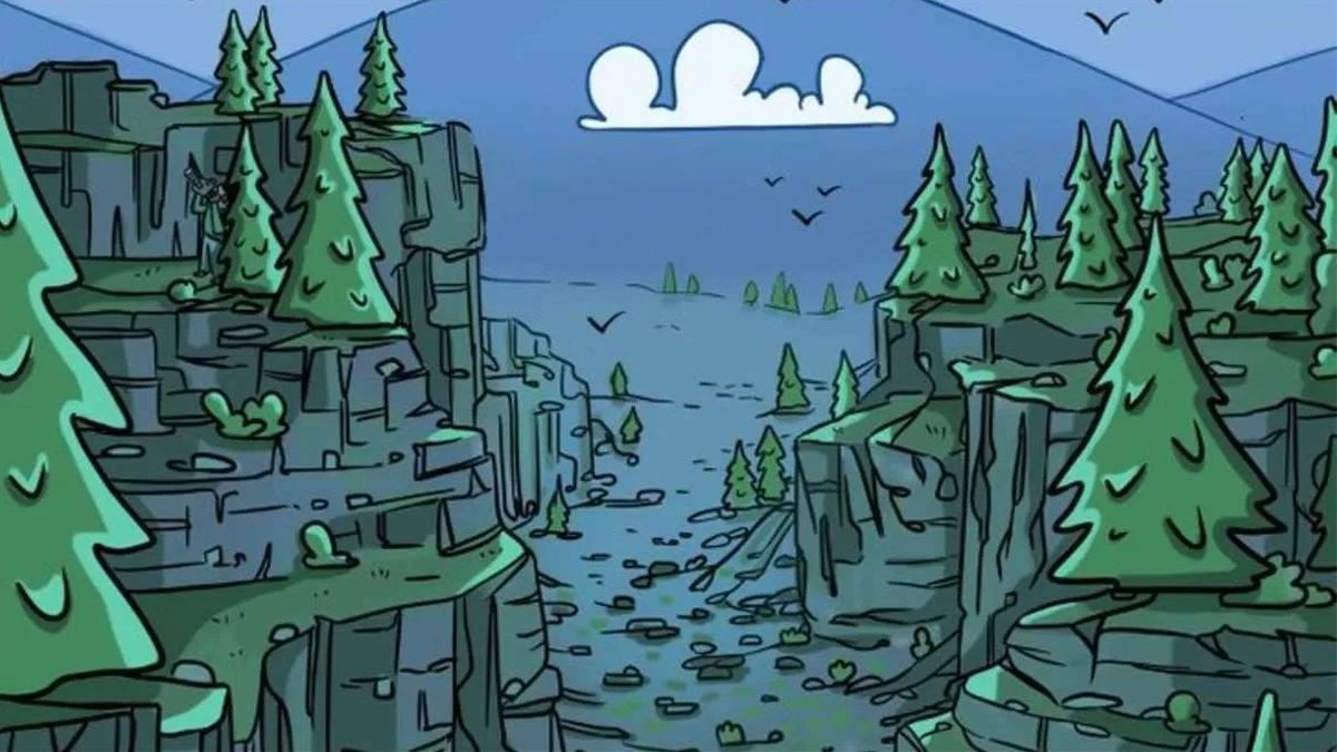 Beyin gücünüzü test eden bulmaca: Sadece kartal gözlü kişiler vadinin içine gizlenen fotoğrafçıyı bulabilir!