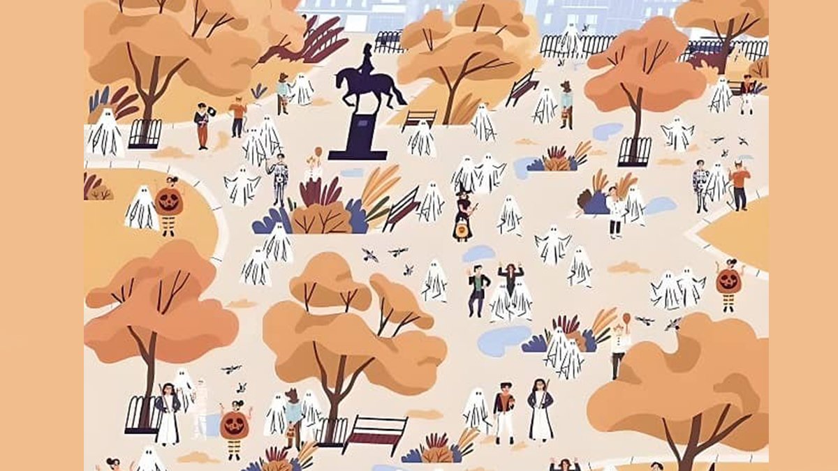 Sinir krizine sokan zeka bulmacası: Resimde bacakları olan hayaleti 17 saniye içinde bulabilir misin?