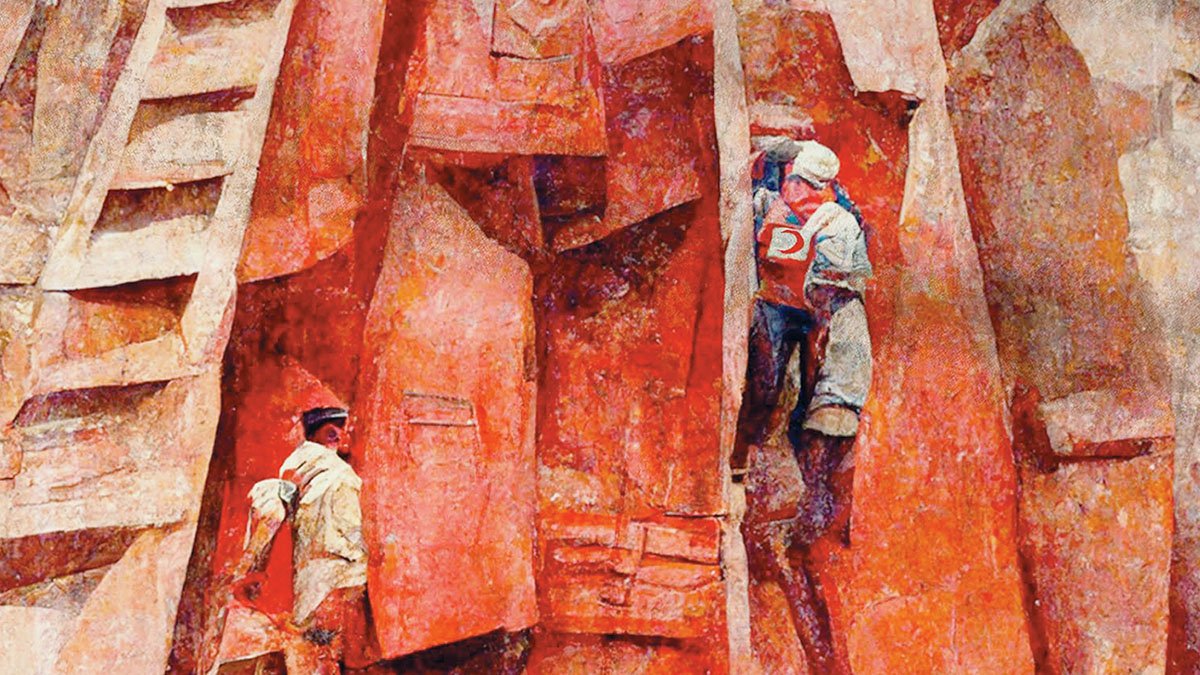 Kara günün ‘kırmızı yeleklileri’ sanat oldu