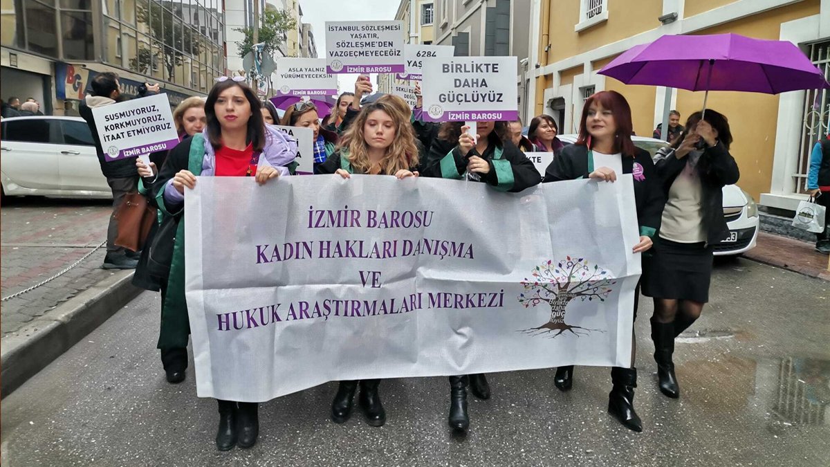 İzmir Barosu'ndan 25 Kasım açıklaması: Erk'ek şiddet öldürüyor, 'erk'ek yargı koruyor