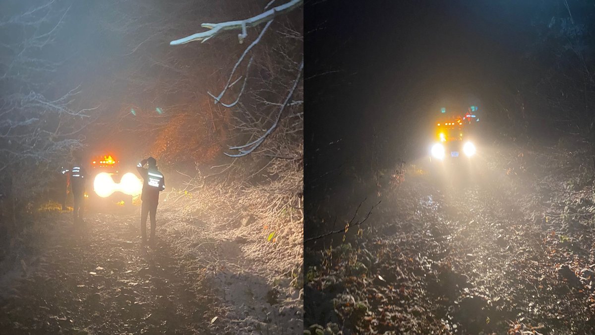 Yılın ilk kar yağışını izlemek isteyen 5 kişi dağda mahsur kaldı!