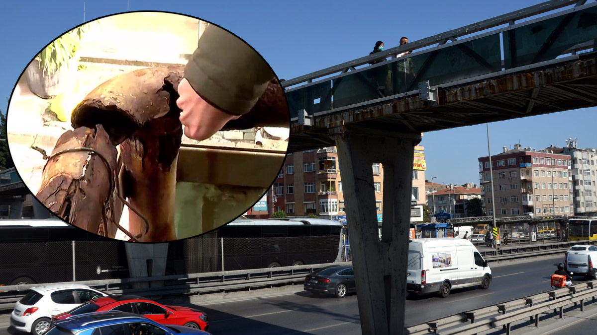 Çürüyen metrobüs üst geçidi vatandaşları tedirgin ediyor