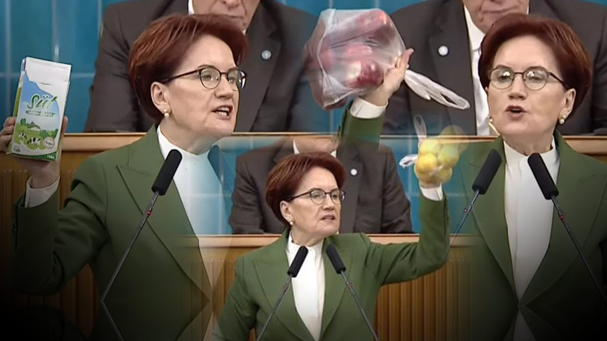 Akşener kürsüde zam rekortmeni ürünleri gösterdi: Yazıklar olsun size, haram olsun, zehir zıkkım olsun!