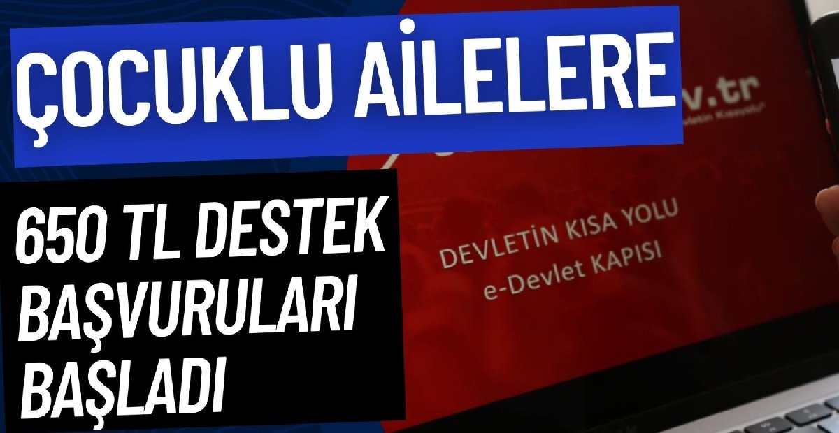 Çocuklu anne babalara devletten yardım eli uzatıldı! 650 TL yardım parası için e-Devlet'ten başvuran PTT'den parasını alacak!