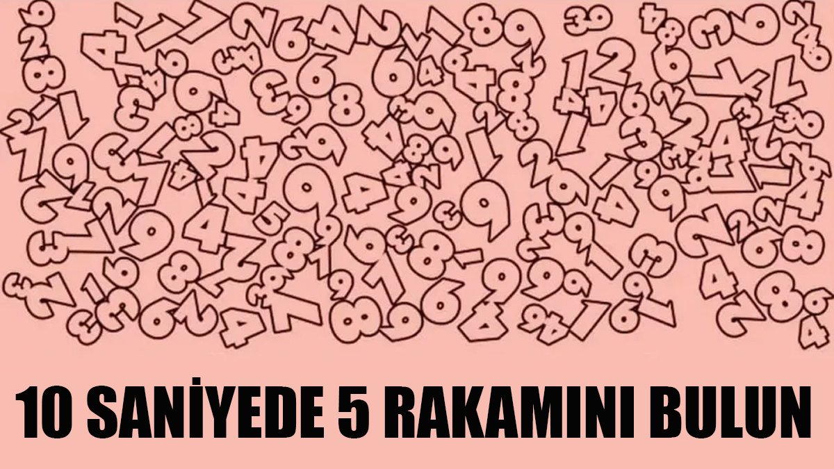 Beyin yakan sayı bulmacası: 10 saniyede 5 sayısını bulabilecek misiniz? (Deneyenlerin 10'da 1'i bulabildi)