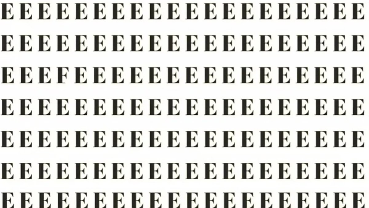 Avrupalıların yüzde 85'i çözmedi: Resimdeki F'yi bulmak için 7 saniyeniz var