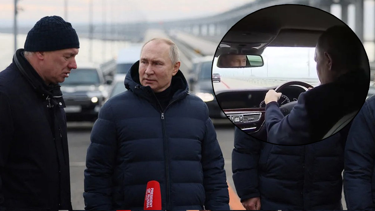 Putin, Ukrayna'nın vurduğu Kerç (Kırım) Köprüsü'nden otomobiliyle geçti
