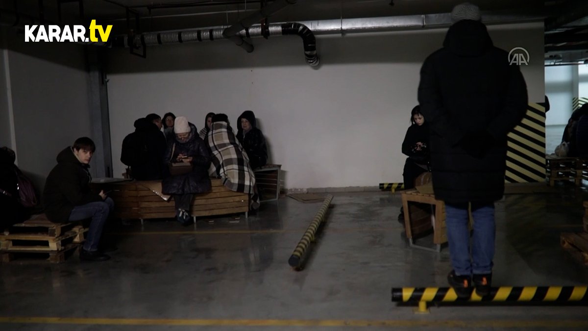 Ukrayna'nın Odessa kentinde halk, kapalı otoparkları sığınaklara dönüştürüyor