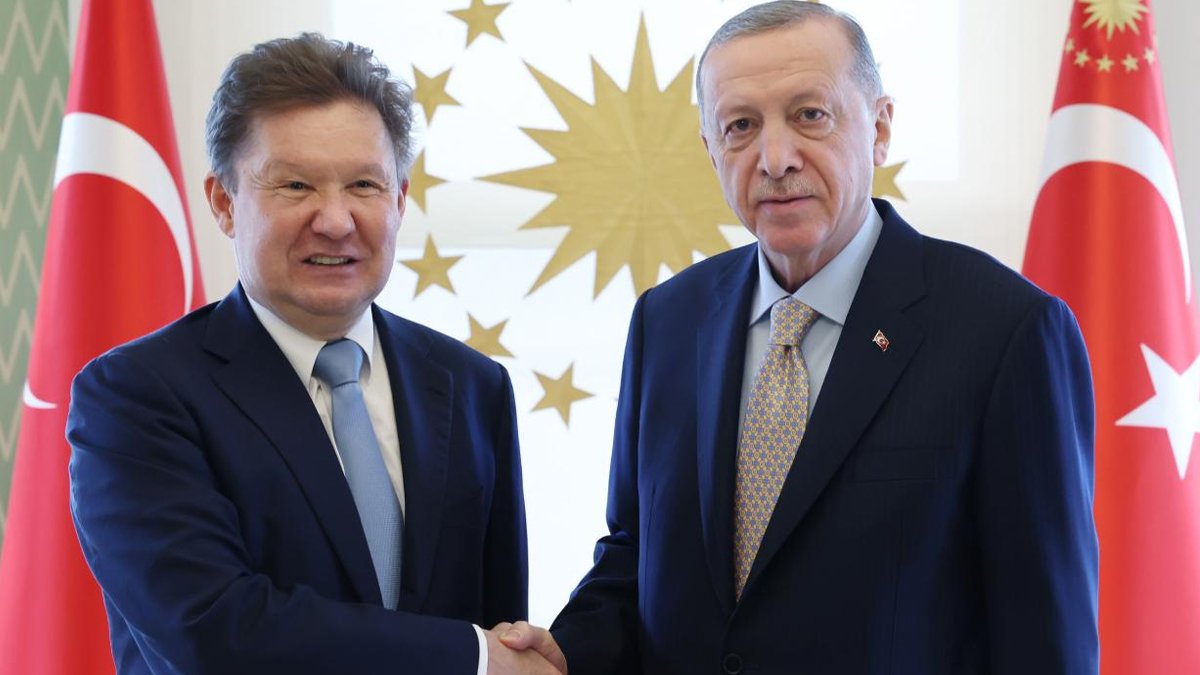 Cumhurbaşkanı Erdoğan Gazprom Başkanı Alexey Miller başkanlığındaki heyetle görüştü