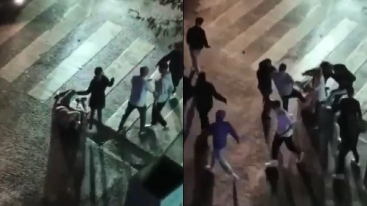 Kaldırım taşlarıyla saldırdılar: Karısına şiddet uygulayan erkek neye uğradığını şaşırdı