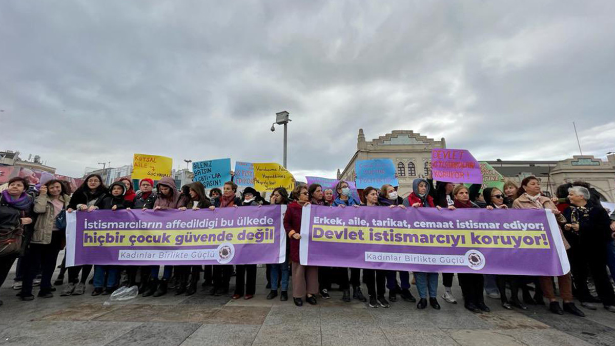 Kadınlardan 'istismar' protestosu: Hiçbir çocuk güvende değil