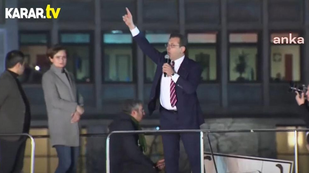 İmamoğlu hapis cezası kararı sonrası Saraçhane'de: Bu dava Türkiye'nin düştüğü durumun özeti