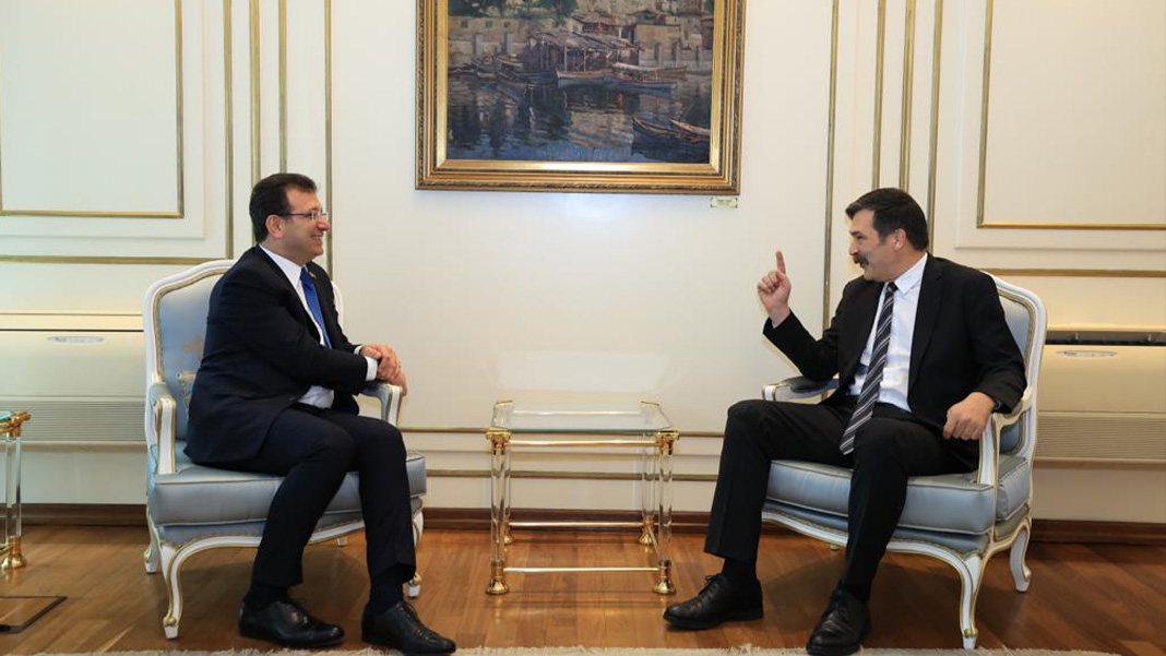 Erkan Baş'tan İmamoğlu'na destek ziyareti: Sonuna kadar yanınızdayız