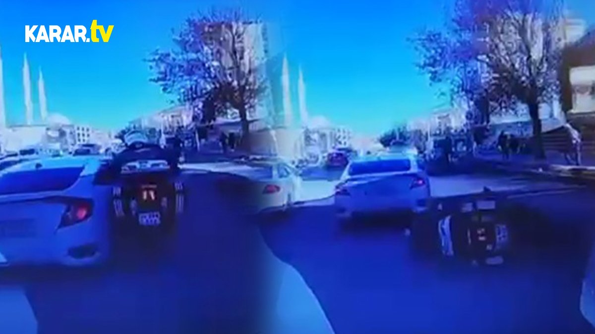 Hatalı şerit değişimi yapıp motosiklete çarptı, arkasına dahi bakmadan kaçtı!