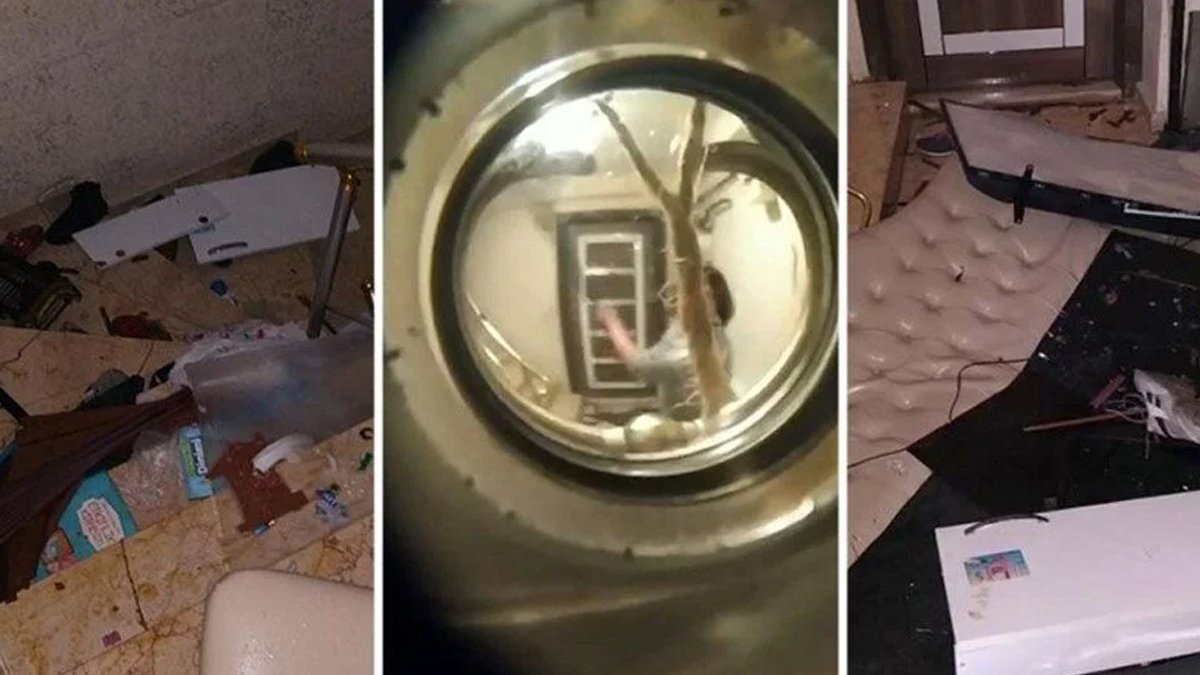 Elinde bıçakla apartman sakinlerine dehşeti yaşattı: Kan donduran anlar kamerada