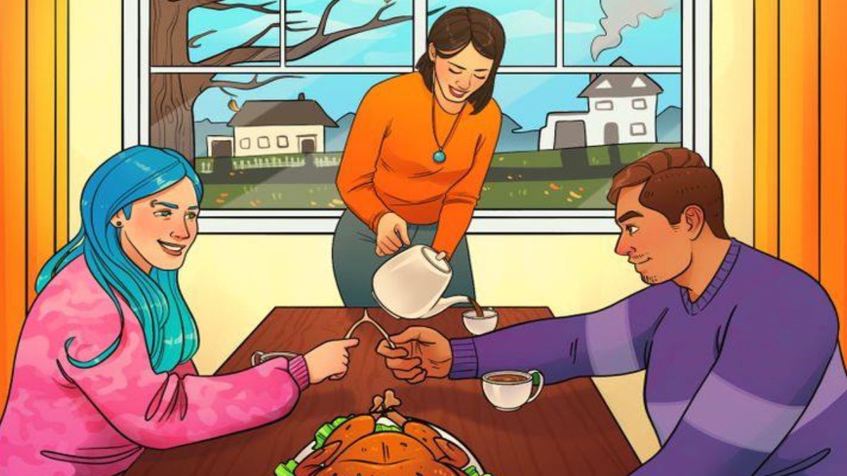 Bu akşam yemeği resmindeki hatayı kimse bulamıyor! Sadece IQ'su 130'un üstünde olanlar hatayı görebiliyor!