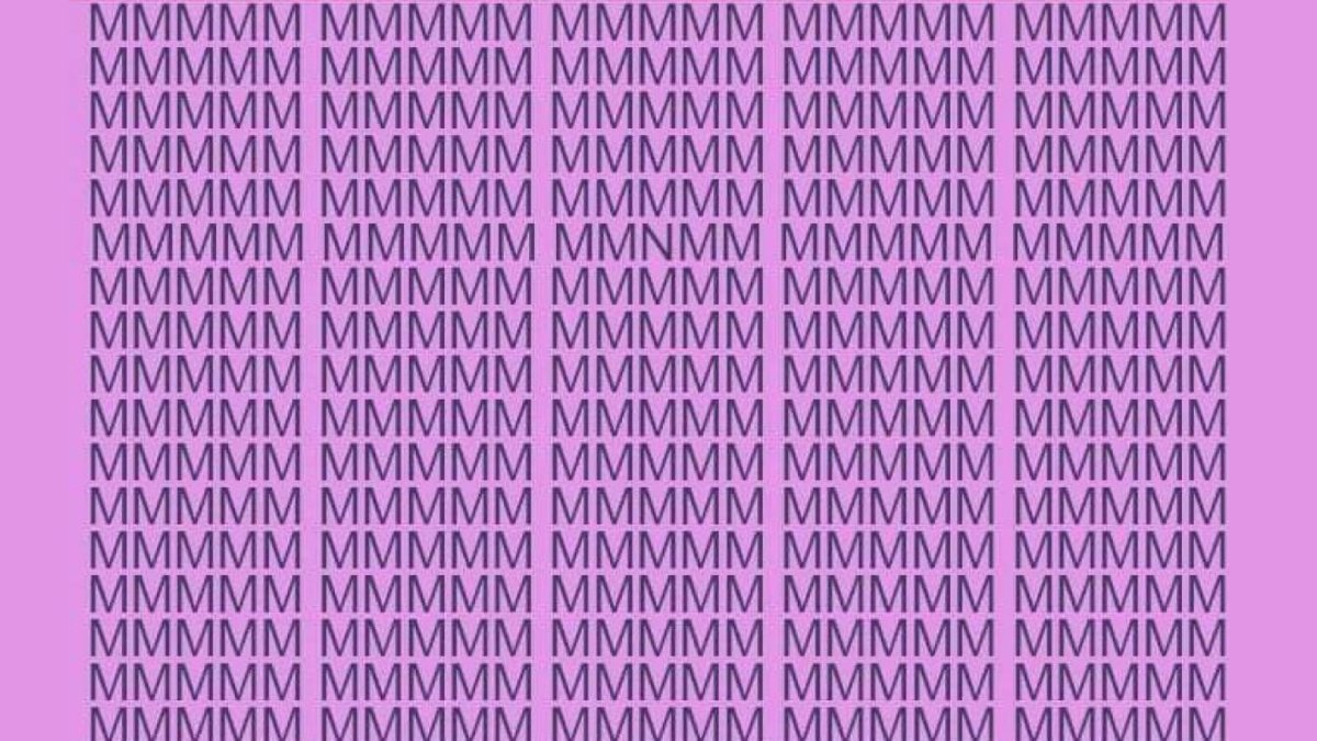 İnsanların %99'u N harfini bulamadı! Sadece IQ'su 160'ın üstünde olanlar 7 saniyede gizli N harfini bulabiliyor!