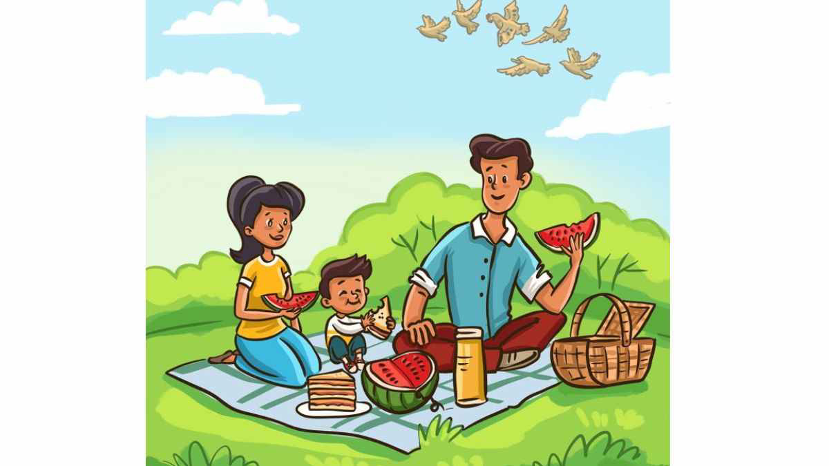 Bu aile pikniği resmindeki hatayı bulanların IQ'su en az 140 çıkıyor! Yalnızca gerçek zekiler 7 saniyede bulabiliyor!