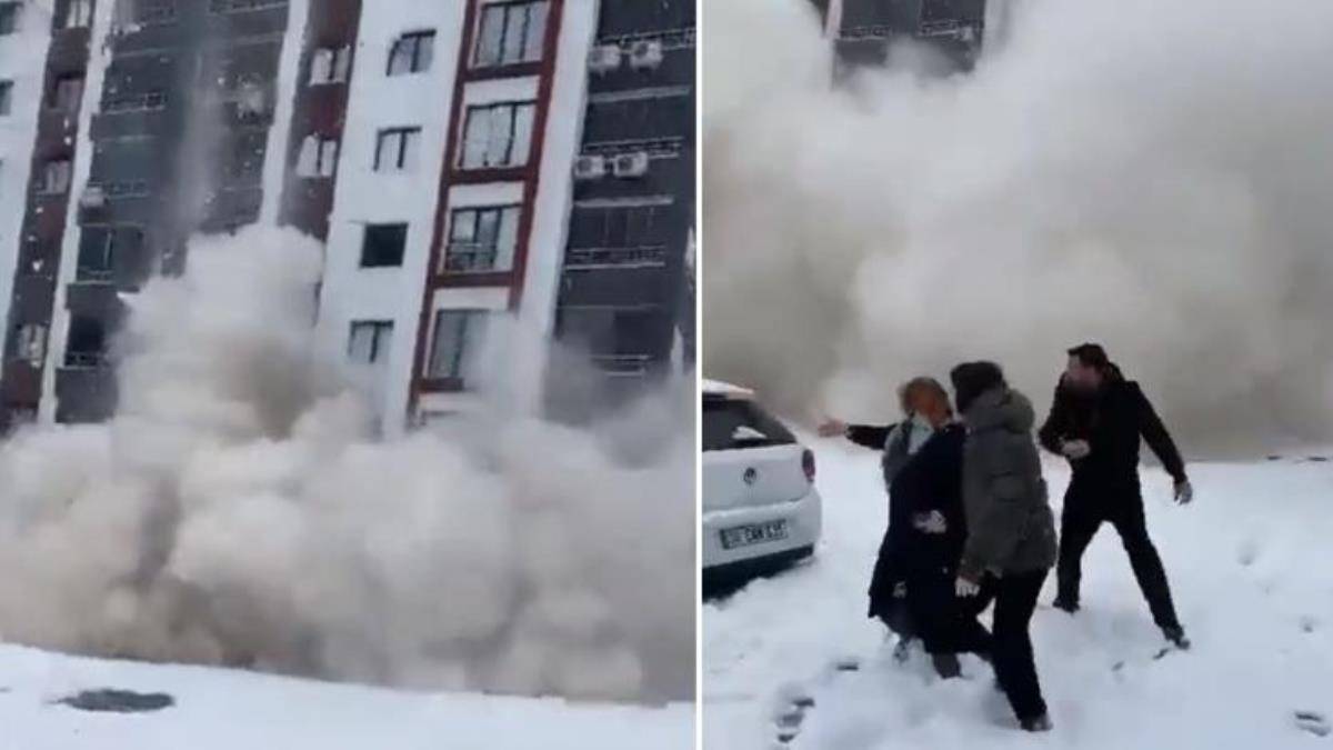 6 ay önce inşa edilip 'Depreme dayanıklı' diye satılmıştı... 8 katlı bina depremde yerle bir oldu! Korku dolu anlar kamerada