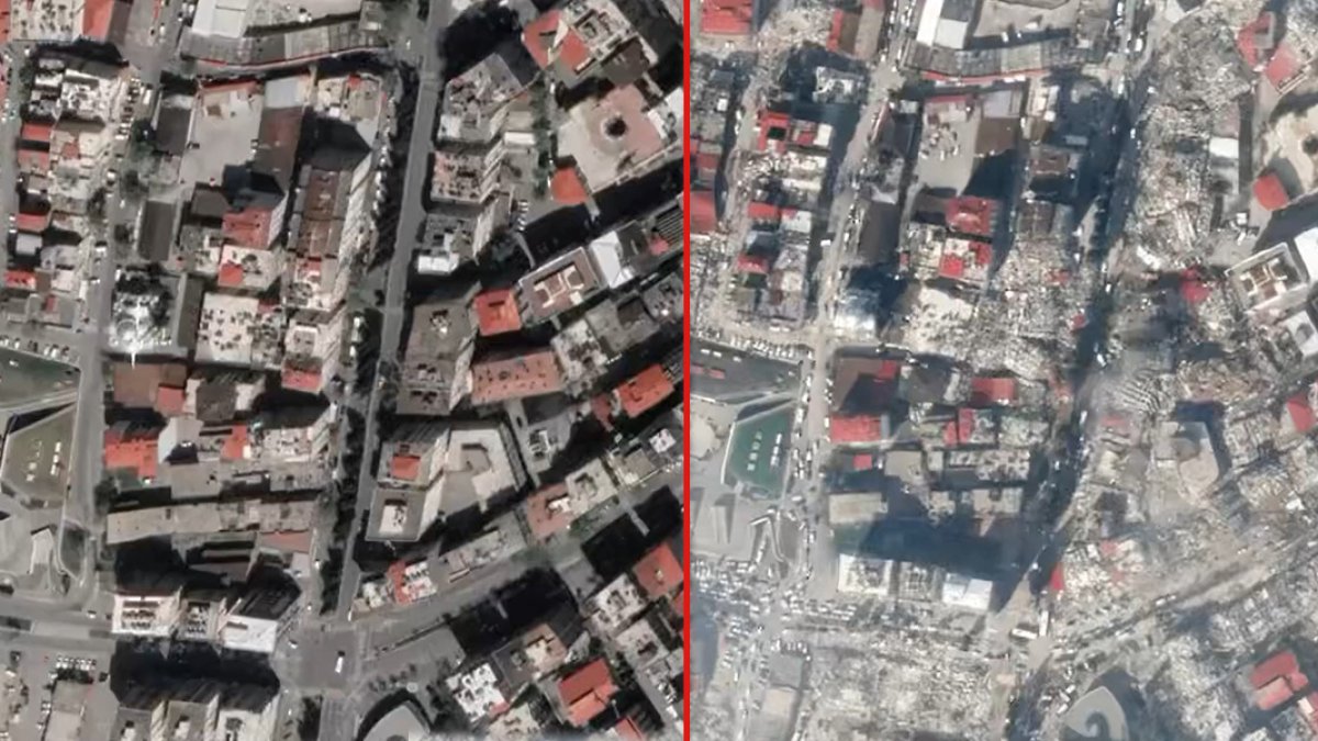 100 yılın en büyük felaketi: Uydu görüntüleriyle yıkımın öncesi ve sonrası