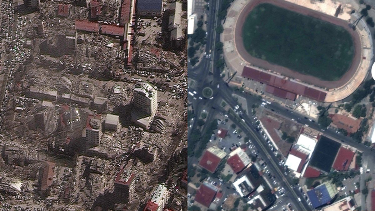 Uydu görüntüleriyle yıkımın boyutu: Öncesi ve sonrası…