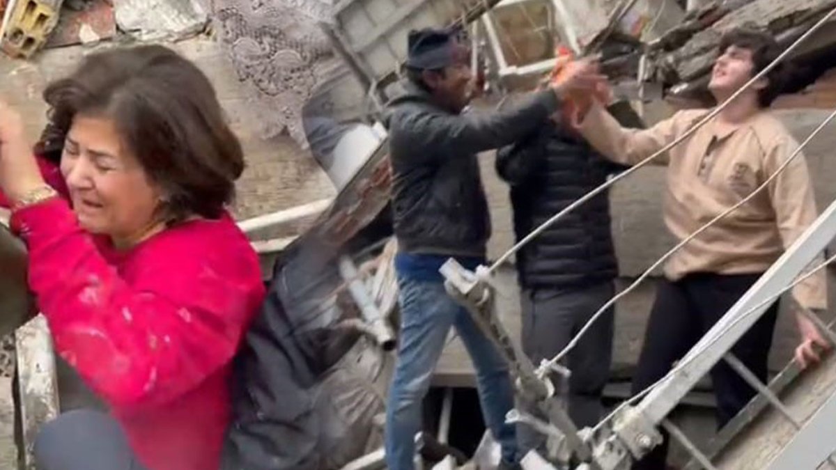 Gardırop demiri ile kurtuluşa yolculuk! Kahraman baba duvarı deldi ve ailesini kurtardı...
