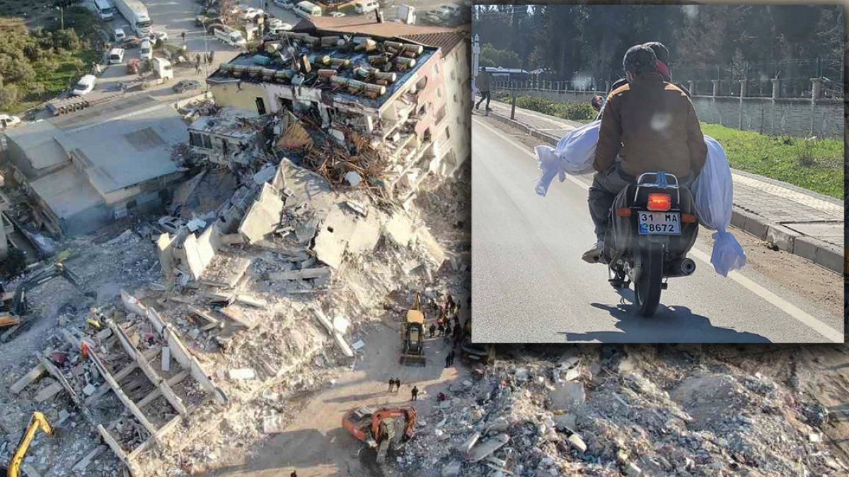 Türkiye'yi yasa boğan kare: Kefenlenmiş cenazeyi motosikletle taşıdı