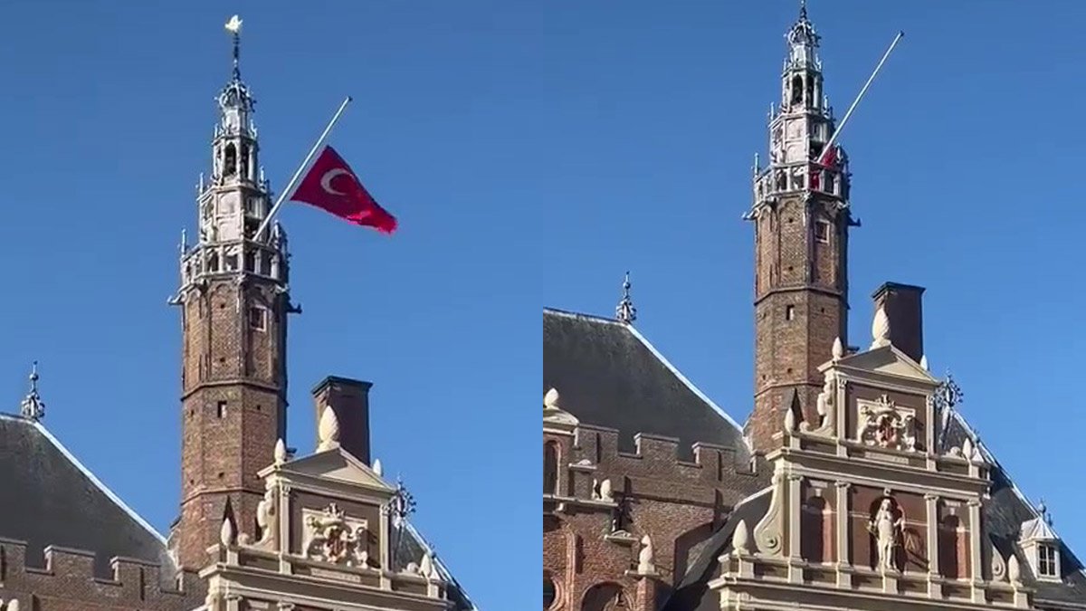 Hollanda'da bayraklar yarıya indirildi