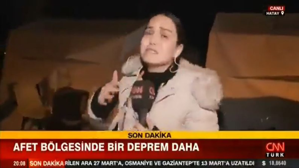 CNN TÜRK muhabiri Hatay'daki deprem anını gözyaşları içinde anlattı: Yer altımızdan kaydı