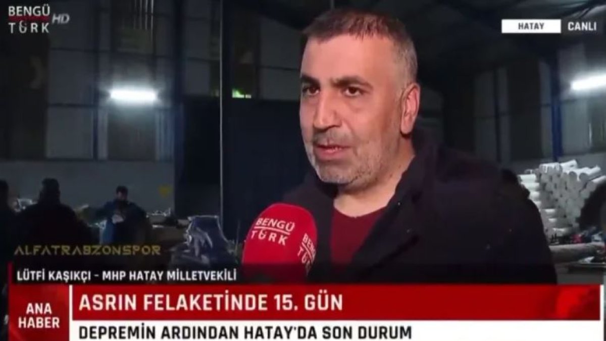 MHP'li vekilin panik anları kameraya yansıdı