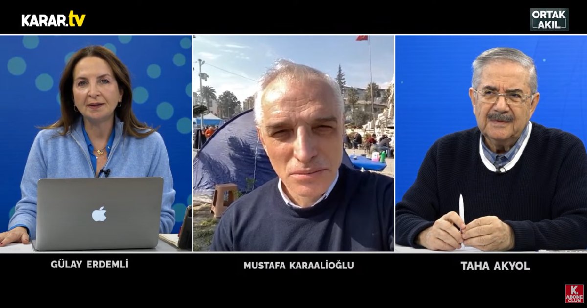 Mustafa Karaalioğlu: Acele projelerden önce çadır lazım