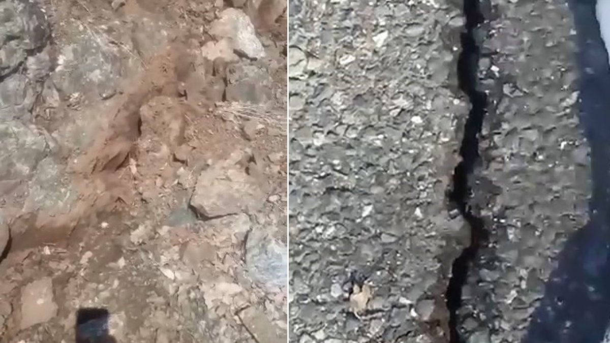 Depremin vurduğu ilde ürküten görüntü! Zemin sıvılaşmasının ardından çatlak paniği