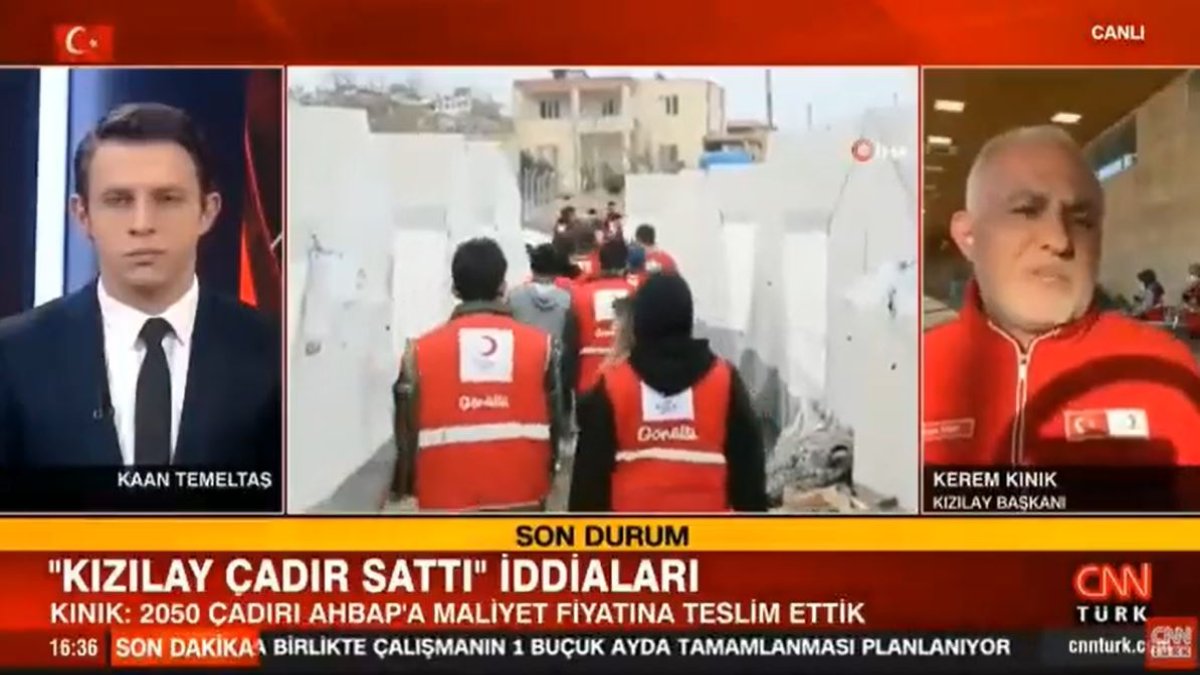 AHBAP'a çadır satan Kızılay Başkanı: Büyütülecek bir hadise değil